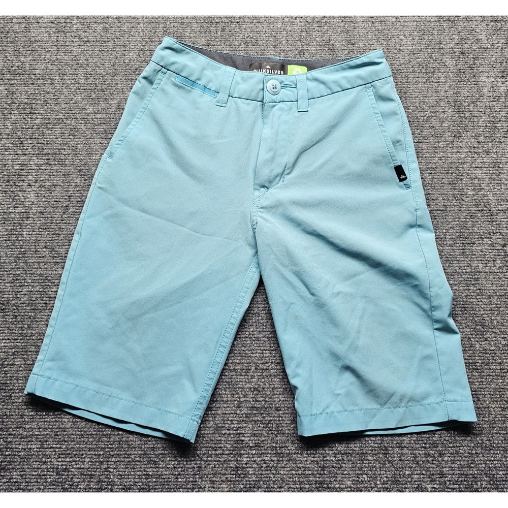 Quiksilver Amphibian Shorts Boys 23 Light Blue 4-Way Stretch Hybrid Chino Walk